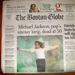 148 - Boston Globe Michael Jackson Gone