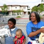 Robbin Locksley with her son Eric and grandchildren; Jazz Williams and one month old Deoin Lee Foss.