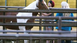 Paris Bonds with Mom Debbie Rowe at a Horse Farm