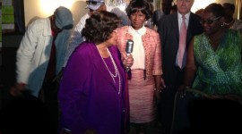 Jackson Photo Exhibit Unveiled / Mrs. Jackson Attends