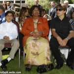 Katherine Jackson sits with Prince Michael Jackson II (Blanket) and Prince Michael Joseph Jackson Jr. during a private ceremony at the Children's Hospital in Los Angeles