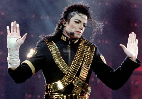 Michael Jackson in concert.