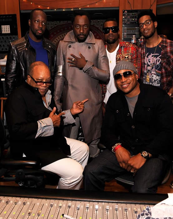 Quincy Jones, Wyclef Jean, Will.I.Am, Kanye West, Kid Cudi and LL Cool J