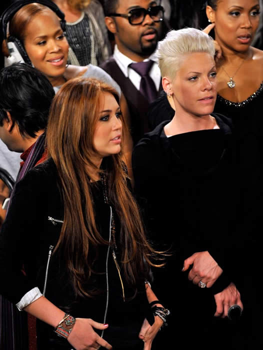 Miley Cyrus and Pink