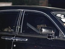 Joe  Jackson, right, Paris Jackson arrive to Michael Jackson's funeral at Forest