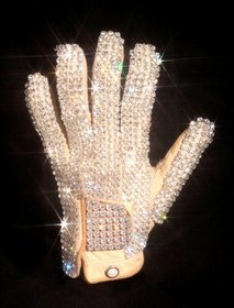 This image released by Julien's Auctions shows Michael Jackson's glove from his