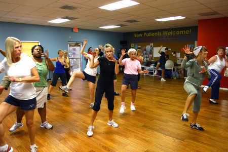Zombies in training: Thrill the World 2009 participants rehearse dance moves from Thriller at Bay Medical Center Studio in St. Petersburg.